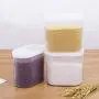 HOMELUNY Pack of 2 Kitchen Cereal Storage Container Jars Home Plastic Food Moisture Proof Airtight Jars Storage Containers for Candy, Cookie, Rice, Sugar,Flour,Snacks Keeping Food Dry & Fresh