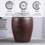 European Food Storage Containers Airtight with Lids Large Cereal Dispenser Flour Containers Jars Ceramic Porcelain,Kitchen Decor,Pantry Organization and Storage for Snacks Sugar Coffee 10L Pink/Brown