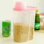 Enregneur de Riz IETONE, Grand, Plastique BPA-Free, Récipients de Conservation Alimentaire Cuisine avec Capuchon Mesuré, Jeu de 3, Rose, Vert et Jaune