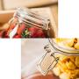 Sealed jar glass Transparent Moisture proof Household Glass bottle storage jar Storage tank Storage bottle Multiple sizes (Size : H)