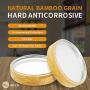 Bamboo Mason Jar Lids Wide Mouth ，4 Pack Screw Top Mason Jar Lid Set Airtight Bamboo Storage Lids