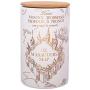 Harry Potter Marauders Map Porcelain 3 Piece Canister Set - Three Sizes with Gold Marauders Map Design