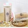 Hybei Food Storage Box, Petal Seal Transparent Plastic Cans Grains dry Food Storage box Transparent Storage Box (C)