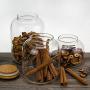 Cabilock 900ml Bamboo Lid Storage Jar Borosilicate Glass Storage Jar Candy Jar Spice Jars Glass Storage Tank for Sugar Candy Cookie