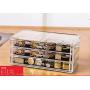 Cq acrylic Large 9 Tier Clear Acrylic Makeup Organizer Cosmetic Storage Cube Case with 11 Drawers-4 Piece Set