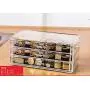 CQ Acryl Große 9stufige Klare Acryl Schmink Organizer Kosmetikkiste mit 11 Schubladen – 4er Set