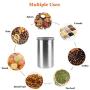 Food Storage Containers Set of 2,Stainless Steel Kitchen Coffee Canister Jars with Airtight Lids,Pantry Organization and Storage for Tea Snacks Sugar (Color : Single)
