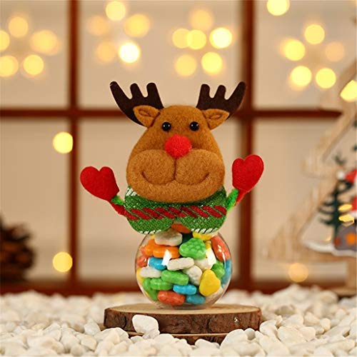 Christmas Candy Storage Can Xmax Santa Deer Decorate Home Child Gift Cookies Food Storage Jar