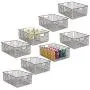 mDesign Rustikal Dekor Metall Draht Lebensmittel Organizer Körbe mit Griffen für Küche, Schränke, Vorratsschränke, Badezimmer, Waschküche, Schränke, Garage – 8er Set – Bronze