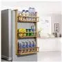 Étagère Suspendue pour Réfrigérateur, Rangement Pots à Épices 3 Couches, Étagère Fixée au Mur pour Placard Cuisine par Mostbest Étagère Suspendue pour Réfrigérateur, Rangement Pots à Épices 3 Couches, Étagère Fixée au Mur pour Placard Cuisine par Mostbest