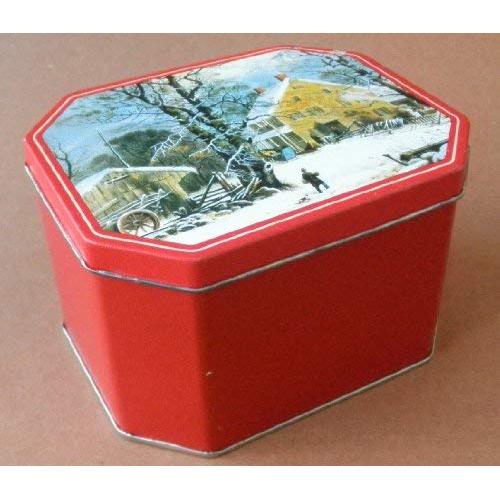 Vintage Dekorativer Winter-Dosenbehälter – Behälter ist LEER