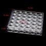 HEALLILY Clear Plastic Bead Storage Box Dustproof Transparent Desktop Container for Paint Jewelry Medicine Display Case Holder 30 Grids
