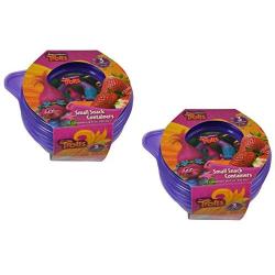 Trolls DreamWorks Small 8oz Reusable Snack Containers, 6-Pack, Purple