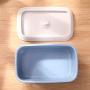 Whitelotous Easy Find Lid Food Storage Container Large Cereals Sealed Jar Refrigerator Fresh Nuts Retail Moisture Proof Box(Blue)