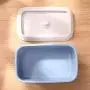 Einfacher Finddeckel Lebensmittelbehälter Große Cerealien versiegelter Glasbehälter Kühlregal Frischereien Feuchtigkeitsdichter Behälter (Blau)