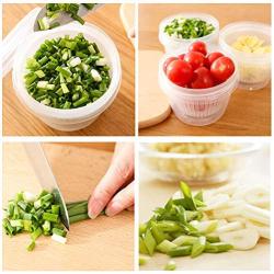 Apehuyuan 4 Pack 500ml Double layer Food Storage Containers with Lids Double drain storage box BPA-Free Reusable Plastic Food Container