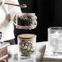 Glass Storage Jar with Wooden Cover Sealed Jar Kitchen Food Multigrain Coffee Bean Tea Storage Tank,S