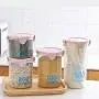 600 1500ml Food Preservation Container Coarse Cereals Grains Jar Scale Bottle Fresh Pot Kitchen Storage Cans Sealing Box Tank,800ml Blue