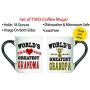 Cottage Creek Grandma Grandpa Gifts Set of Two 18 Ounce Worlds Greatest Grandma and Worlds Greatest Grandpa Coffee Mugs/Grandparent Gifts Grandma Mug Grandpa Mug [White]