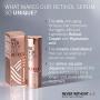 NeverWithout Retinol Serum hochdosiert als Retinol Creme für die Nacht geeignet. Mit konzentrierter Hyaluronsäure, Vitamin A, Vitamin E & Peptiden. Anti Aging Creme Frauen & Männer für Cell-Erneuerung