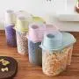 JAY-LONG Dichtbehälter, Müsli-Dosierer für Trockenwaren, Lebensmittelbehälter, Multifunktionale Handheld-Küchenvorratsdose, Frühstücksmuüsli, Süßigkeiten & Mahlzeiten, Rosa