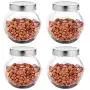 Kitchen Food Storage Jar Airtight Food Storage Storage Jar PACK OF 4 Transparent Glass Storage Container Tea/season Sealed Can(450ml) Kitchen Food Storage Jar Airtight Food Storage Storage Jar PACK OF 4 Transparent Glass Storage Container Tea/season Sealed Can(450ml)