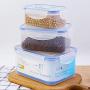 Kitchen Food Storage Jar Airtight Food Storage Safe Plastic Storage Container BPA Free Food Container Set With Lid Bowl (Set Of 3) Appropriate For Microwave Dishwasher Refrigerator