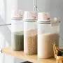 Yeldou Rice Storage Container, Rice Storage Bin Airtight Food Container, BPA Free Plastic Rice Container Bin, Cereal Grain Organizer Box with Measuring Cupfor Storing Rice, Flour, Dry Food and More Yeldou Rice Storage Container, Rice Storage Bin Airtight Food Container, BPA Free Plastic Rice Container Bin, Cereal Grain Organizer Box with Measuring Cupfor Storing Rice, Flour, Dry Food and More