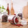 Clear Glass Candy Jar Set - 4 Pcs Small Cookie Container with Lid Tea Storage Canisters (350 ML/12 OZ)