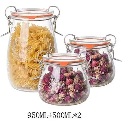 Yl Ly Glass Bottle Sealed Cans 3 Sets Of Passion Fruit Honey Lemon Transparent Jar Home Multi-Grain Candy Storage Tank 500Ml+500Ml+950Ml Yl Ly Glass Bottle Sealed Cans 3 Sets Of Passion Fruit Honey Lemon Transparent Jar Home Multi-Grain Candy Storage Tank 500Ml+500Ml+950Ml