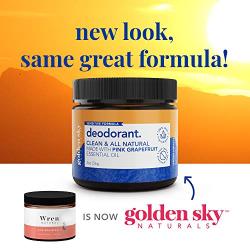 Golden Sky Naturals All Natural Deodorant Cream with Pink Grapefruit Essential Oil for Sensitive Skin, Deodorant without Aluminum and Parabens, 2 ounce