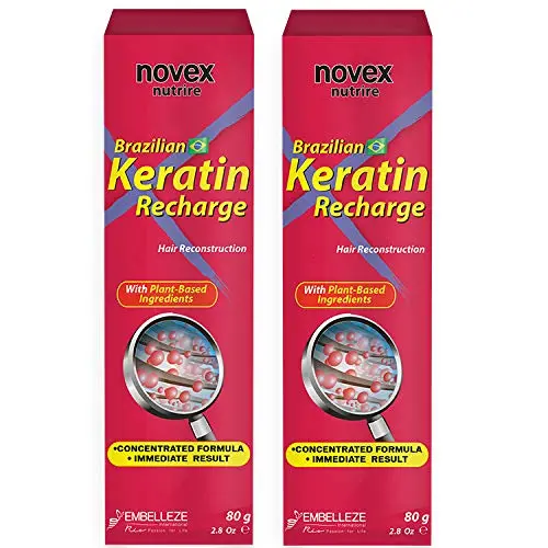Novex Keratin Recharge Leave In Conditioner 2 pack/2.8oz Replenish Keratin Protein Instantly - Keratin Treatment Booster Deeply Conditions, Control Volume, Eliminate Frizz & Detangles Novex Keratin Recharge Leave In Conditioner 2 pack/2.8oz Replenish Keratin Protein Instantly - Keratin Treatment Booster Deeply Conditions, Control Volume, Eliminate Frizz & Detangles