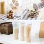 Récipient de stockage PolyTree pour aliments, pots/boîtes pour spaghetti/nouilles, distributeur de pâtes, organisateur de snacks avec couvercles, vert clair Récipient de stockage PolyTree pour aliments, pots/boîtes pour spaghetti/nouilles, distributeur de pâtes, organisateur de snacks avec couvercles, vert clair