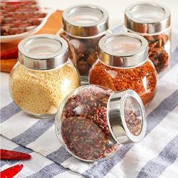 Glass Sealed Cans/Food Storage Jar Spice Teas Beans Candy Preservation Bottle Kitchen Tools About 180Ml,10 Pieces