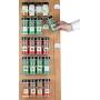 Spice Rack 36 spice gripper- Spice Racks Strips Cabinet Cabinet Door - Use Spice Clips for Spice Organizer - stick or screw Spice Storage Spice Clips
