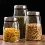 Glasbehälter, luftdicht, Küchen-Lebensmittelbehälter, zum Aufbewahren von Gewürzen/Pasta/Hafer/Blütentee