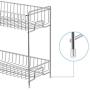 NEX 2-Tier Standing Rack Countertop Storage Organizer Spice Jars Bottle Shelf Holder Rack Kitchen Bathroom