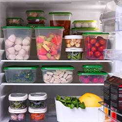 WYP 17Pcs/Set Keep Fresh Food Storage Box Refrigerator Food Container Sealed Crisper Kitchen Organizer Grains Beans Storage Jar Tank