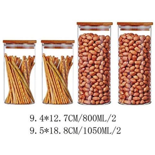Yl Ly Household Jars Transparent Small Bottles Glass Sealed Cans Food Kitchen Miscellaneous Food Snack Storage Bottle With Lid Storage Tank A Package
