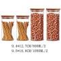 Yl Ly Household Jars Transparent Small Bottles Glass Sealed Cans Food Kitchen Miscellaneous Food Snack Storage Bottle With Lid Storage Tank A Package