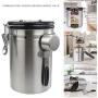 Youzpin Airtight Coffee Canister Stainless Steel Container Coffee Ground Vault Jar with Valve for Kitchen