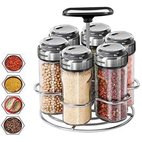 Boîte à épices créative en verre sans plomb CSPFAIRY, pot à sel et poivre, distributeur de saveurs pour barbecue, 7 pièces/ensemble, ustensiles de cuisine. Boîte à épices créative en verre sans plomb CSPFAIRY, pot à sel et poivre, distributeur de saveurs pour barbecue, 7 pièces/ensemble, ustensiles de cuisine.