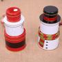 Ozzptuu Three-Layer Iron Christmas Candy Storage Jar Removable Santa Snowman Sugar Candy Case Box for Christmas Gift Decoration (Snowman)