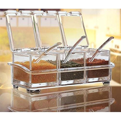 | Storage Bottles & Jars | Fashion Transparent Kitchen Supplies Seasoning Combination Home Storage Boxes | by HUDITOOLS | 1 PCs
