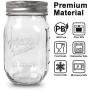 16 oz Mason Jar with Lid and Band (6 pack), Airtight Glass Regular Mouth Bulk Mason Jars for Dry Food, Baby Foods, Meal Prep, Food Storage, Canning, Salads, Spices, cookie, candy and More