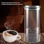 1000ml Glass Kitchen Storage Jar, Big Capacity Airtight Coffee Beans Food Container, with Stainless Steel Lid for Storage Food (1000ML)