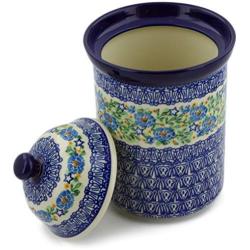 Polish Pottery 10?-inch Jar with Lid made by Ceramika Artystyczna (Royal Roses Theme) Signature UNIKAT + Certificate of Authenticity