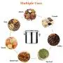 Kitchen Airtight Canisters Jars Set of 2, Stainless Steel Food Storage Containers with Clear Lids Locking Clamp,Pantry Organization and Storage for Tea Coffee Snacks Sugar Nuts (Color : Single)