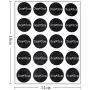 UPKOCH 10 Sheets Chalkboard Labels Circle Spice Jars Labels Pantry Stickers Spices Label for Kitchen Storage Mason Jars Containers Cups Glass Bottles Hot Sauce Dasher