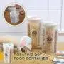 Boîte de Rangement Alimentaire, Bocal pour Riz, Haricots, Fruits Secs, Fermeture Étanchée pour Cuisine, Réservoir de Stockage